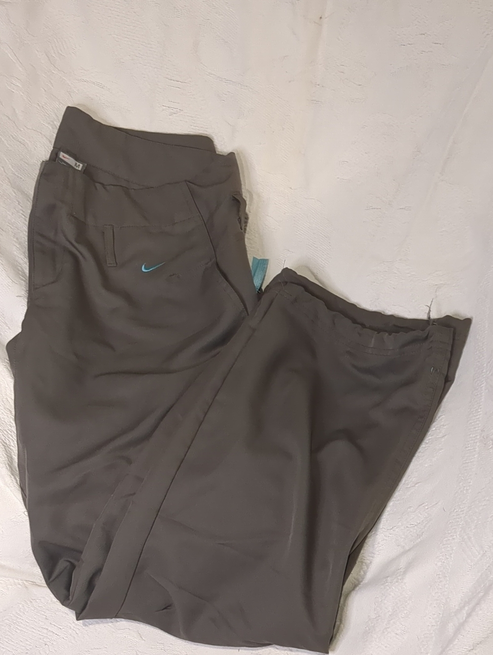 Nike Gray Pants with Teal Swoosh Accent